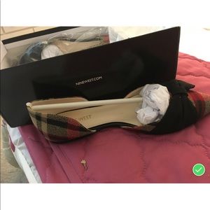 Nine West plaid flats